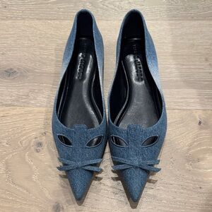 Marc Jacobs Denim Kitty Flats